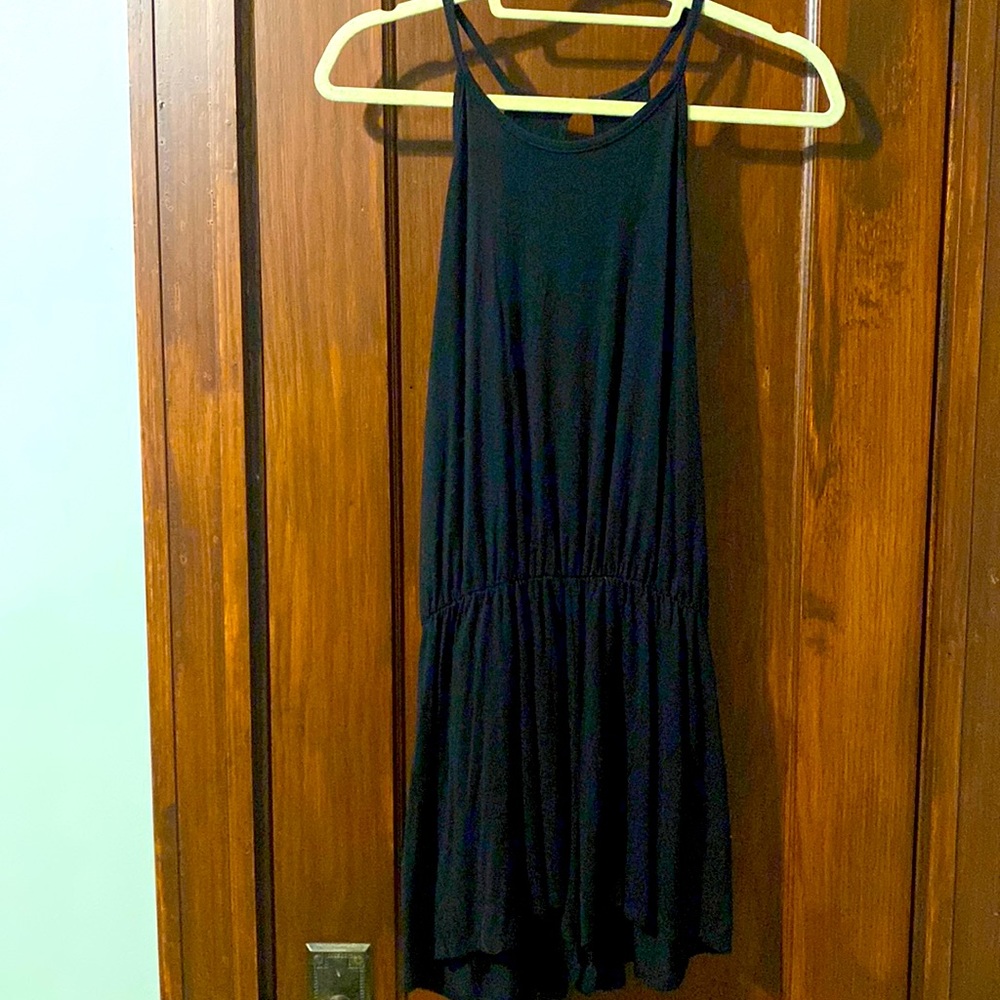 Black keyhole back romper